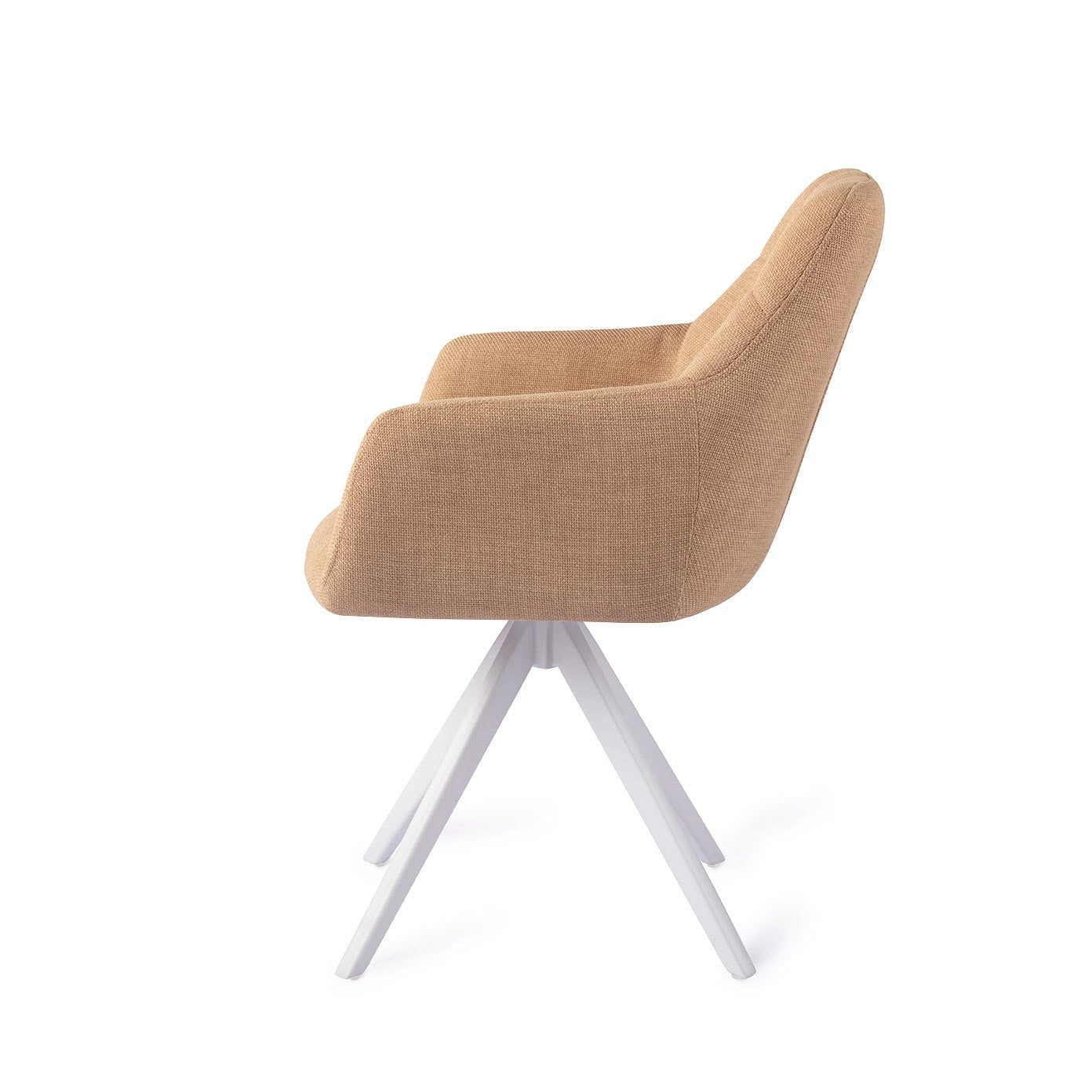 Noto Dining Chair Toasted Toffee Turn White