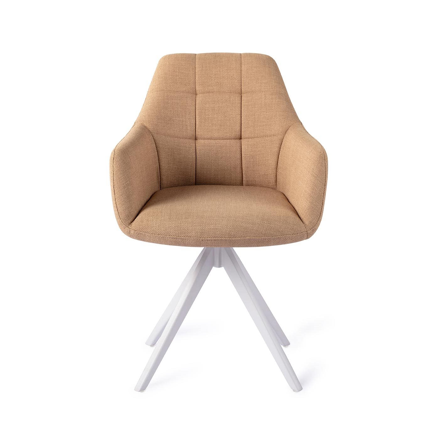 Noto Dining Chair Toasted Toffee Turn White