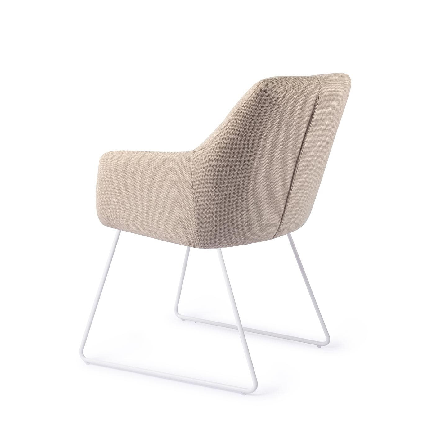 Noto Dining Chair Overnight Oats Slide White