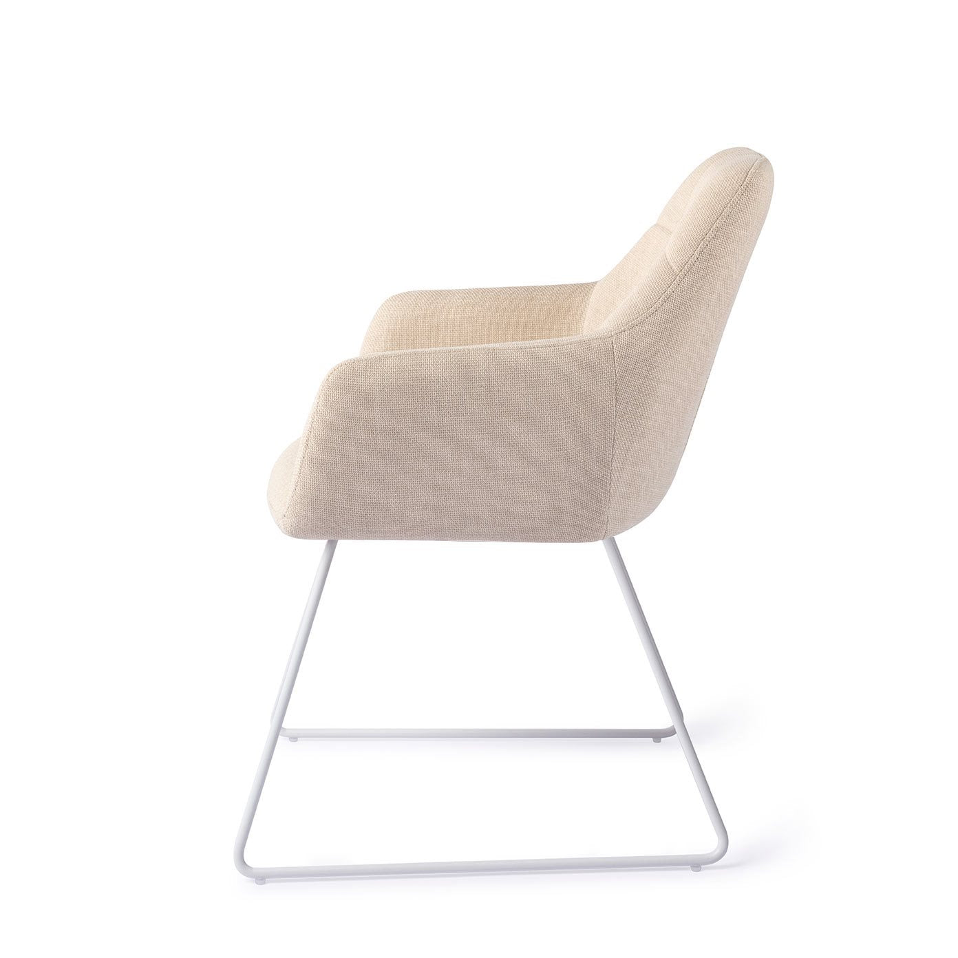 Noto Dining Chair Overnight Oats Slide White