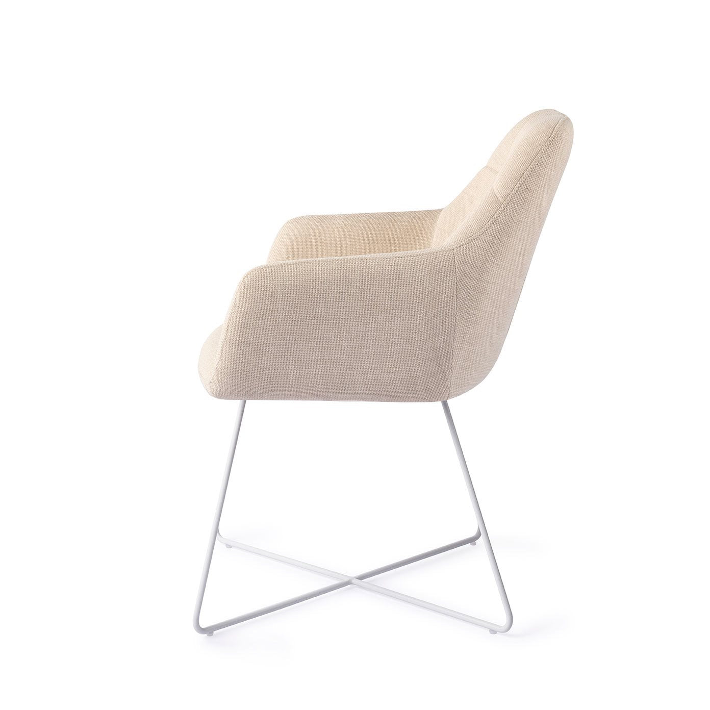 Noto Dining Chair Overnight Oats Cross White