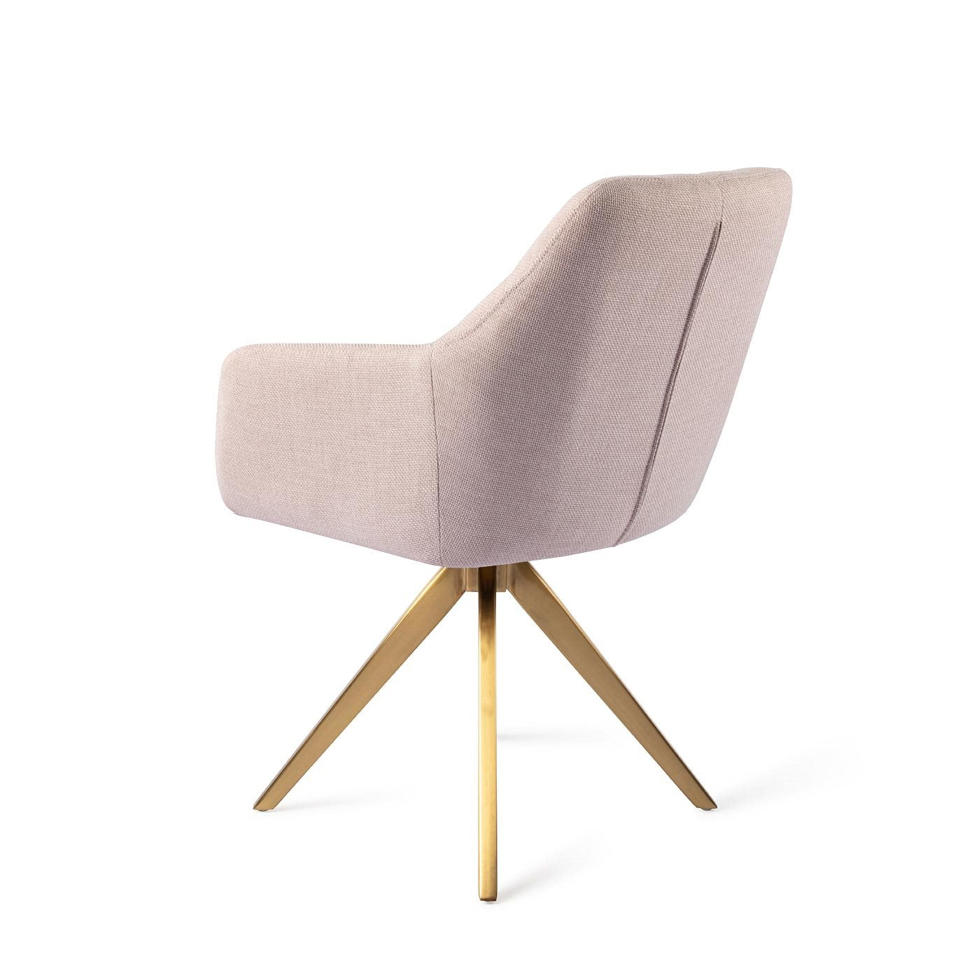 Noto Dining Chair Petal Pink Turn Gold