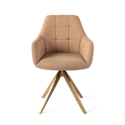 Noto Dining Chair Toasted Toffee Turn Gold