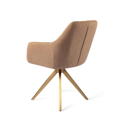 Noto Dining Chair Toasted Toffee Turn Gold