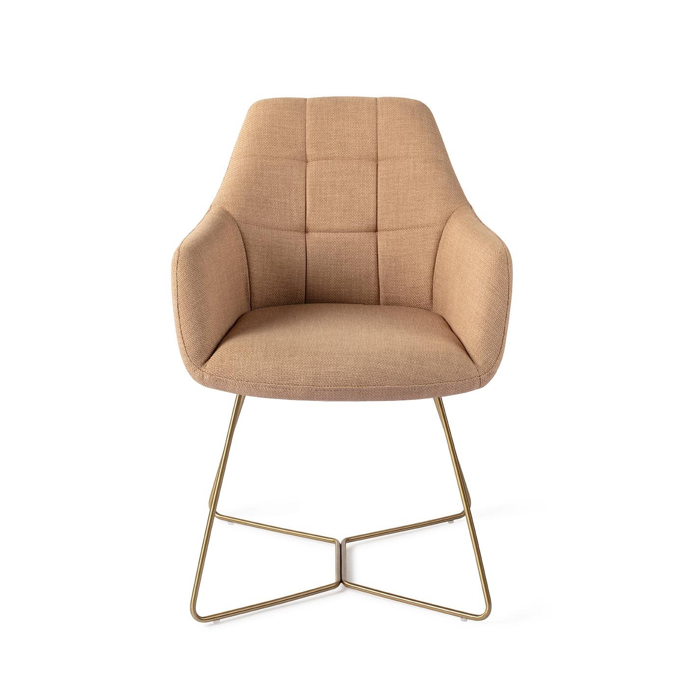 Noto Dining Chair Toasted Toffee Beehive Gold