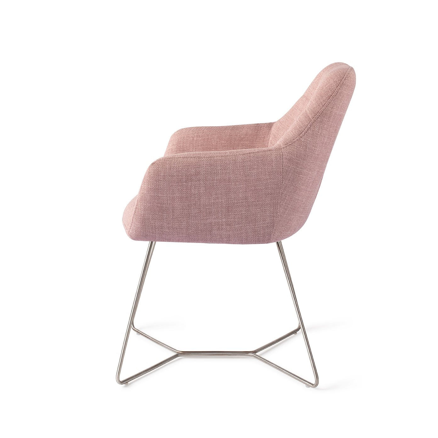 Noto Dining Chair Vintage Rose Beehive Steel