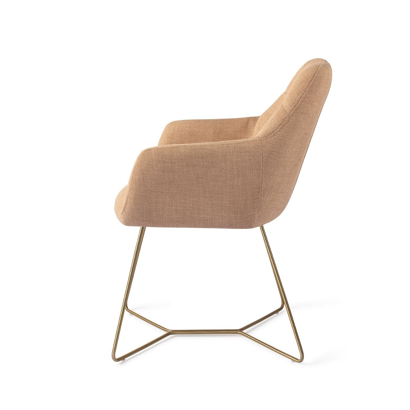 Noto Dining Chair Toasted Toffee Beehive Gold