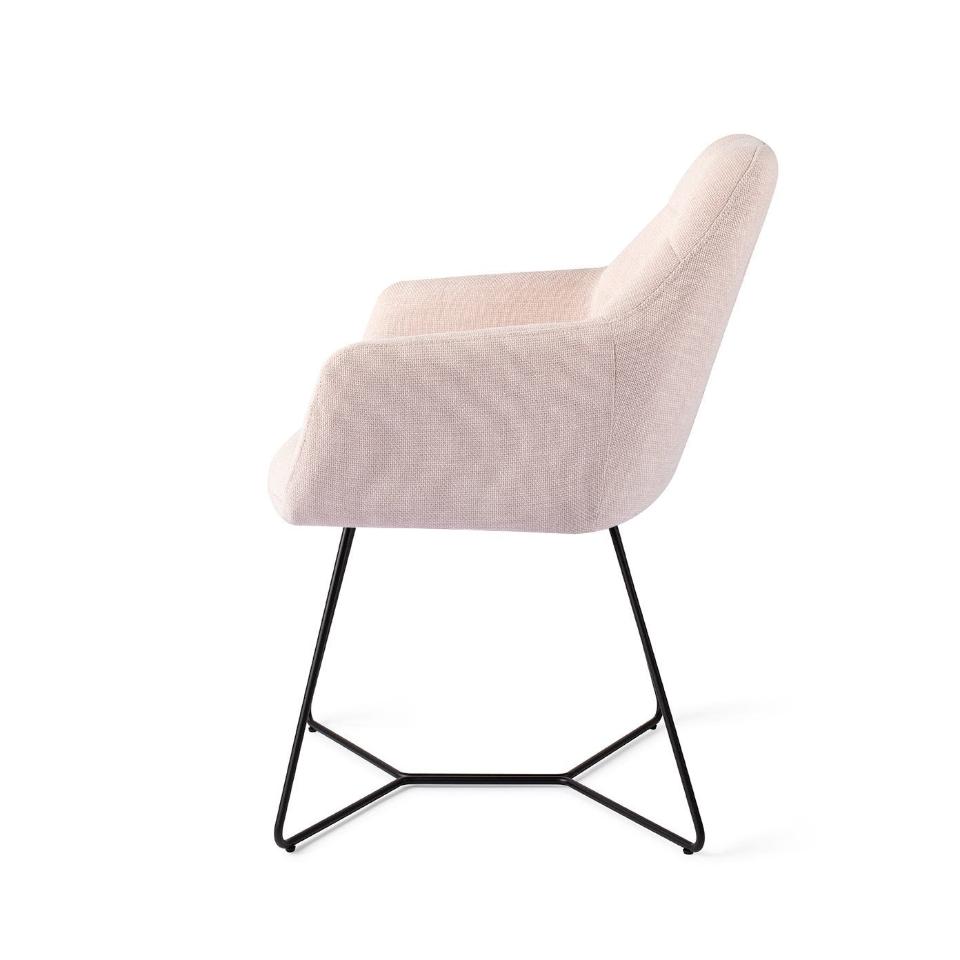 Noto Dining Chair Petal Pink Beehive Black