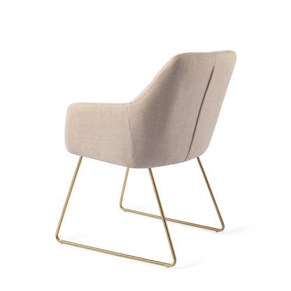 Noto Dining Chair Overnight Oats Slide Gold