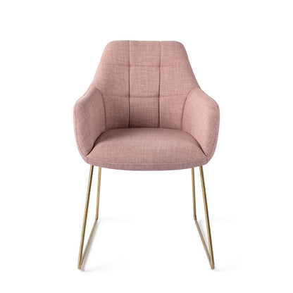 Noto Dining Chair Vintage Rose Slide Gold