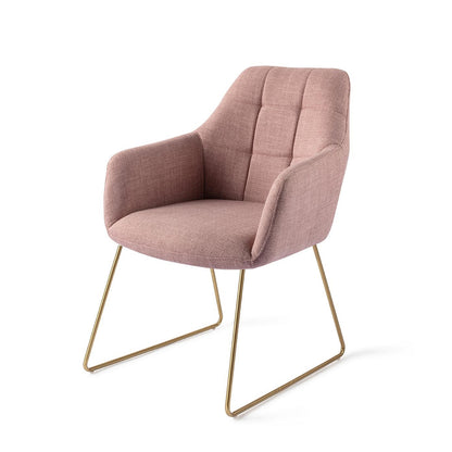 Noto Dining Chair Vintage Rose Slide Gold