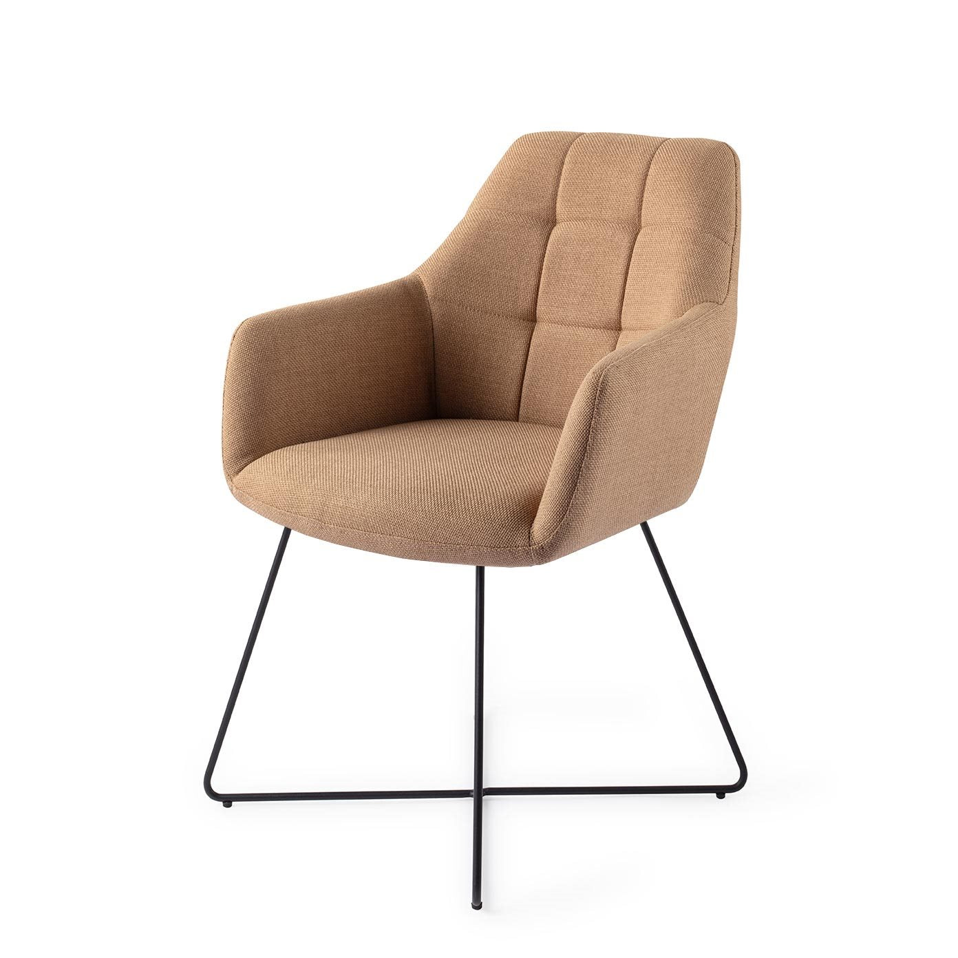 Noto Dining Chair Toasted Toffee Cross Black