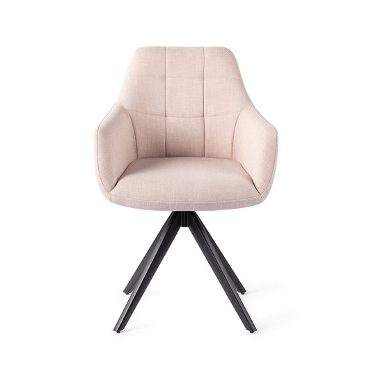 Noto Dining Chair Petal Pink Turn Black