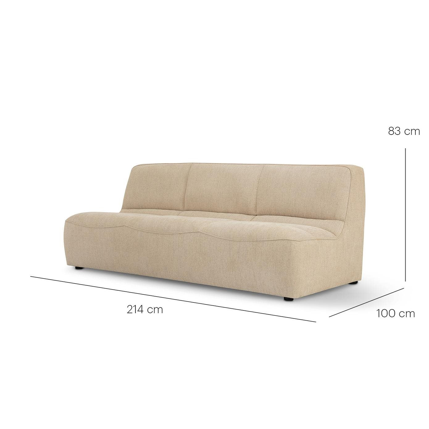 Muonist Sofa Ecru 3 Seater