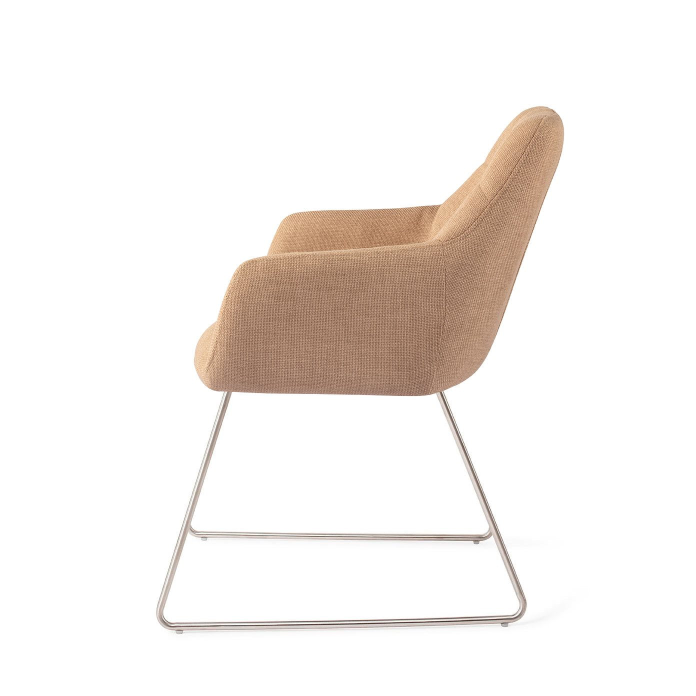 Noto Dining Chair Toasted Toffee Slide Steel