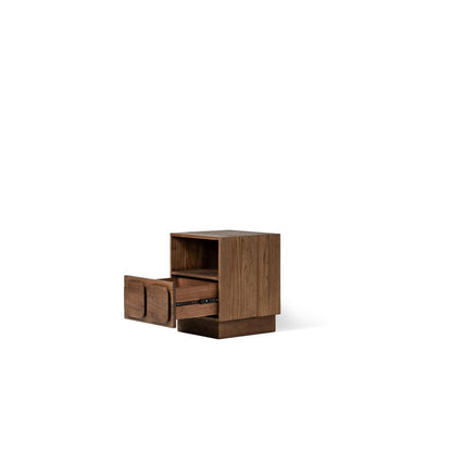 Sirkka Side Table Natural 1 Door & 1 Open Space