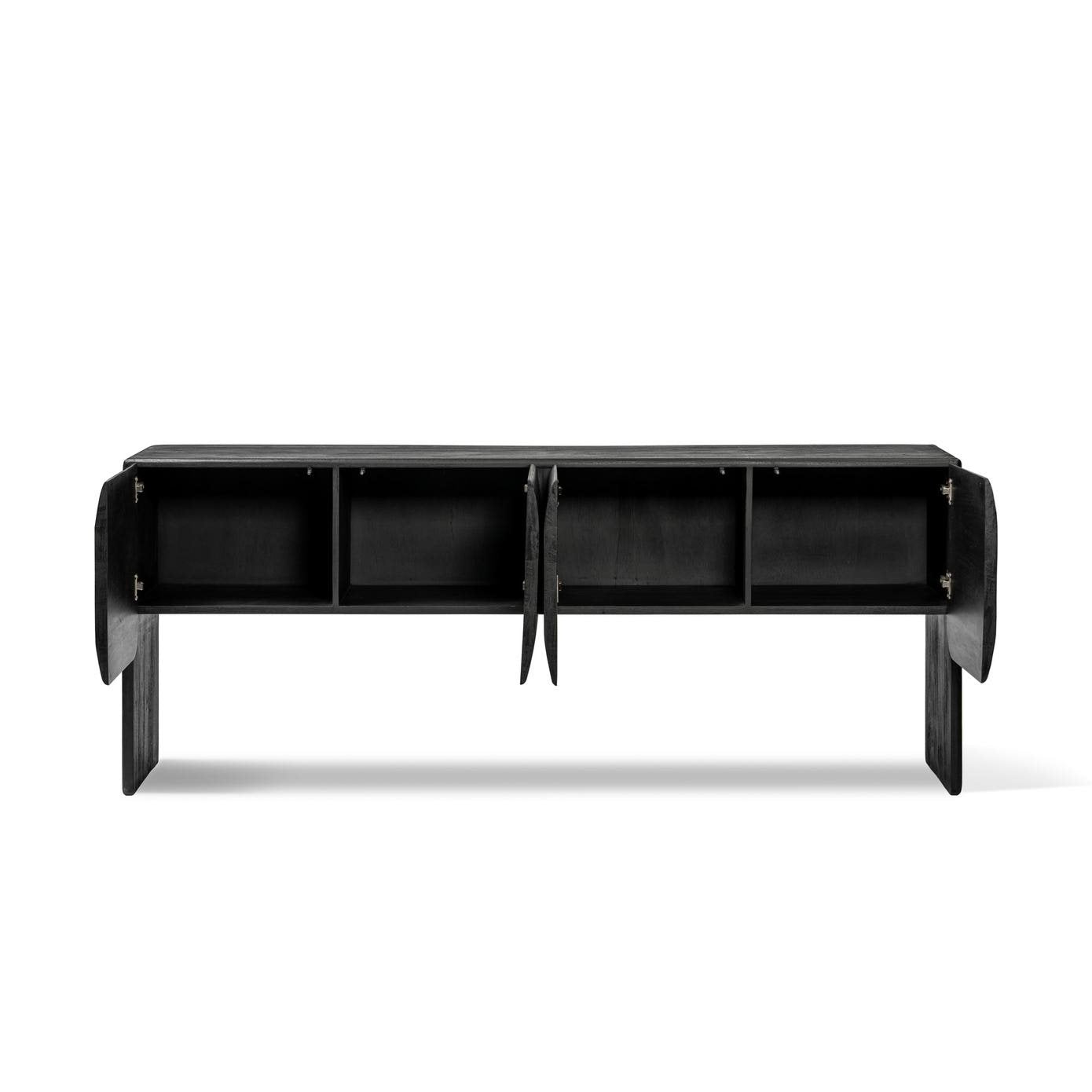 Mehamn Sideboard Black 4 Door Sideboard