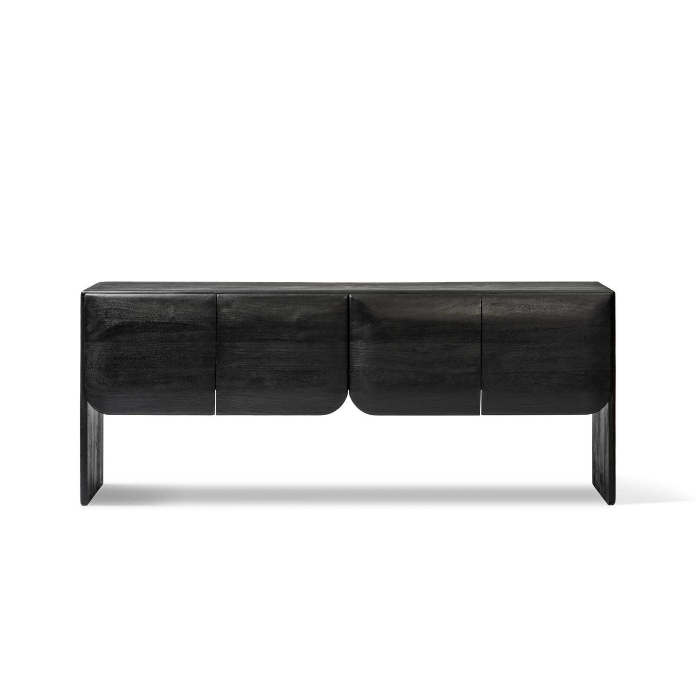 Mehamn Sideboard Black 4 Door Sideboard