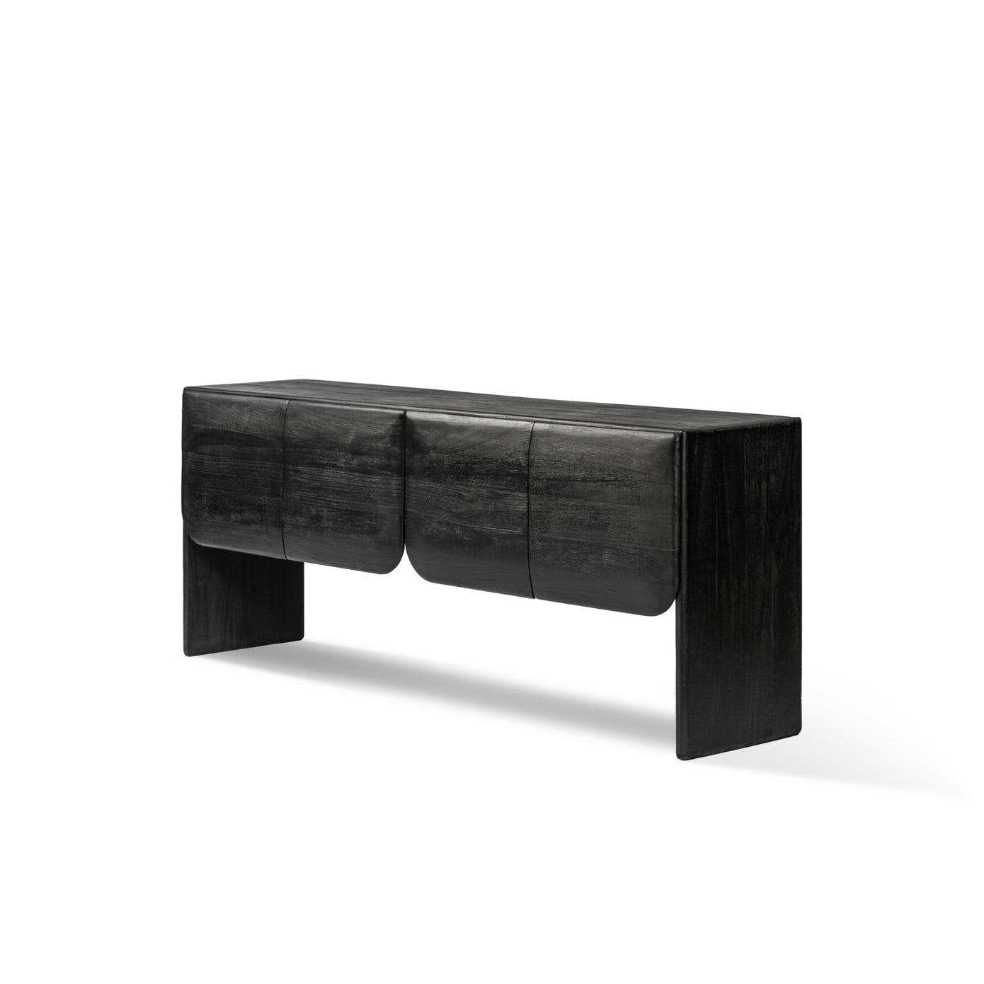 Mehamn Sideboard Black 4 Door Sideboard