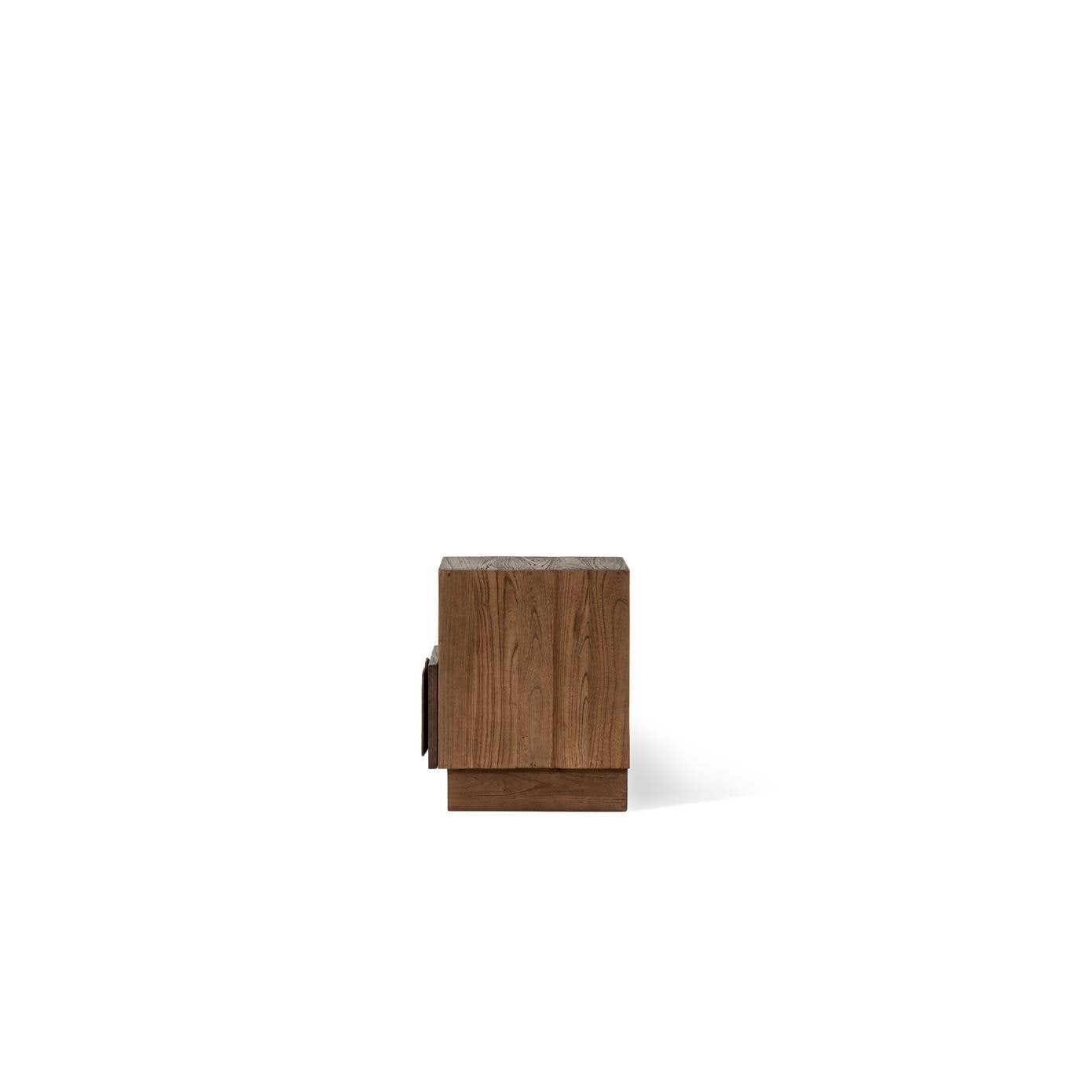 Sirkka Side Table Natural 1 Door & 1 Open Space