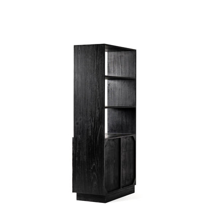 Sirkka Cabinet Black High Cabinet 2 Door