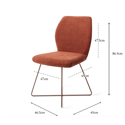 Ikata Dining Chair Cosy Copper Cross Rose