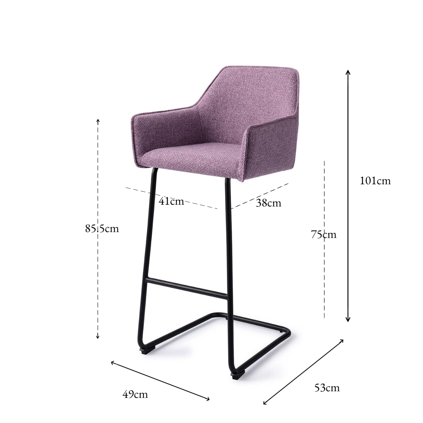 Hofu Bar Chair Violet Daisy Arch Bar (75 cm)