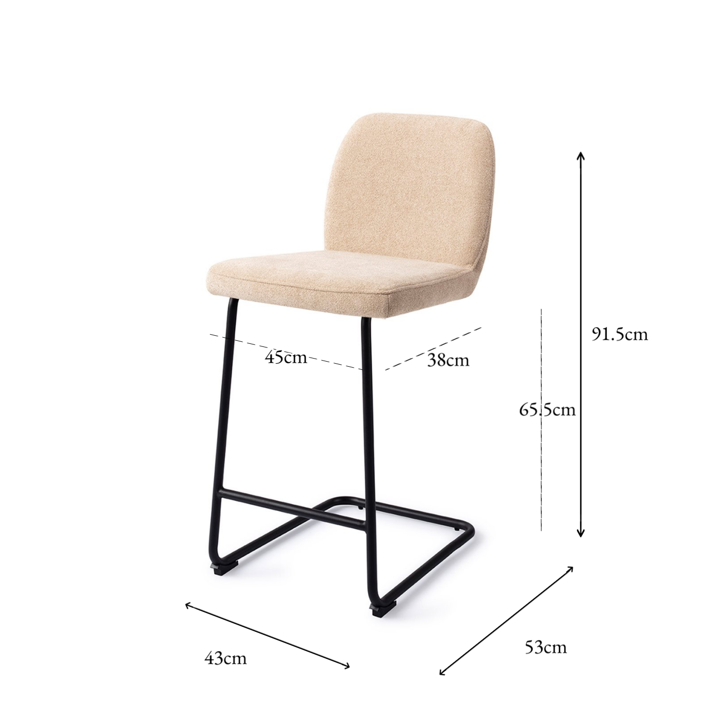 Ikata Bar Chair Funky Fudge Arch Counter (65 cm)