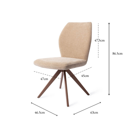 Ikata Dining Chair Funky Fudge Turn Brown