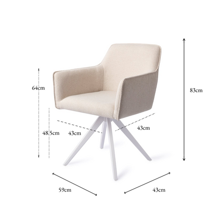 Hofu Dining Chair Enoki Turn White