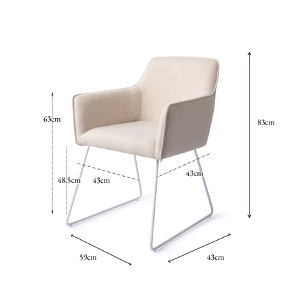 Hofu Dining Chair Enoki Slide White