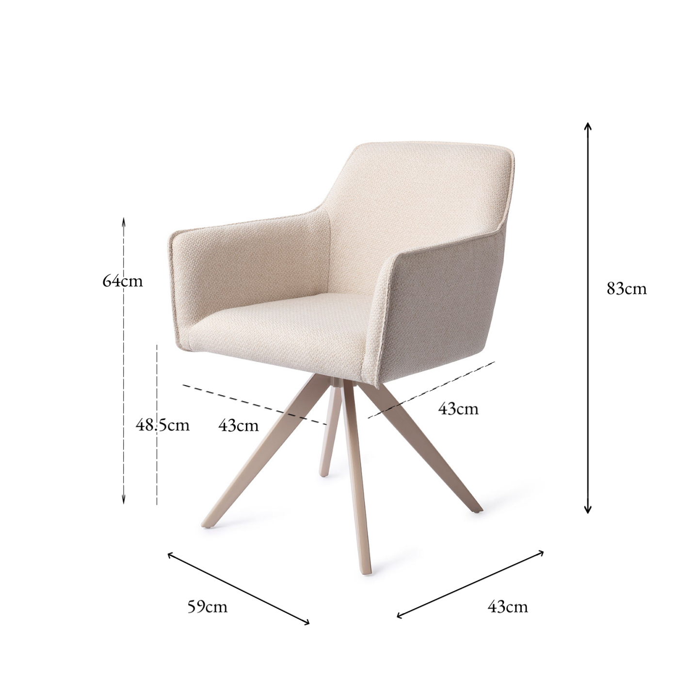 Hofu Dining Chair Enoki Turn Beige