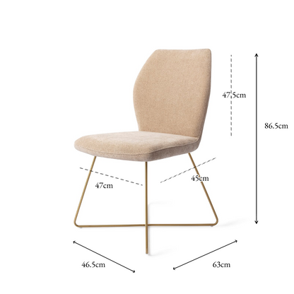 Ikata Dining Chair Funky Fudge Cross Gold