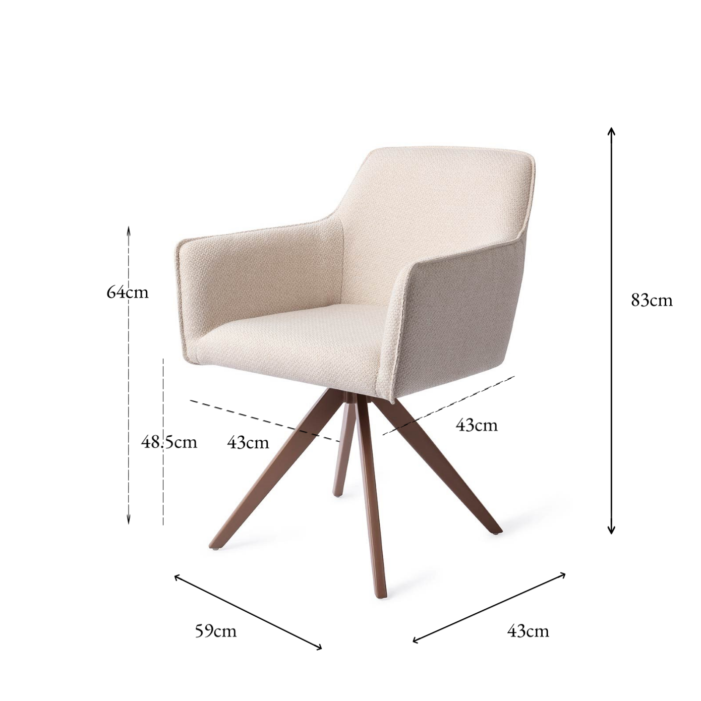 Hofu Dining Chair Enoki Turn Brown