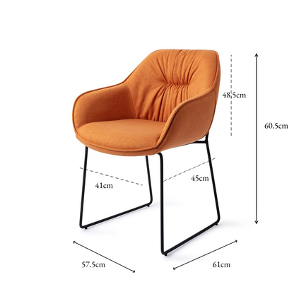 Miki Dining Chair Soft Carota