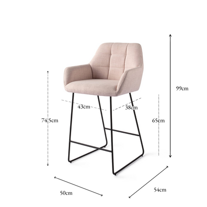 Noto Bar Chair Petal Pink Slide Counter (65 cm)