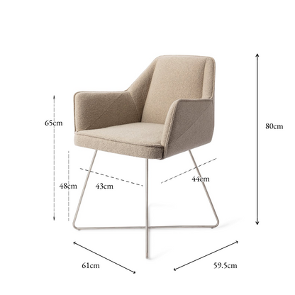 Tome Dining Chair Great Greige Cross Steel