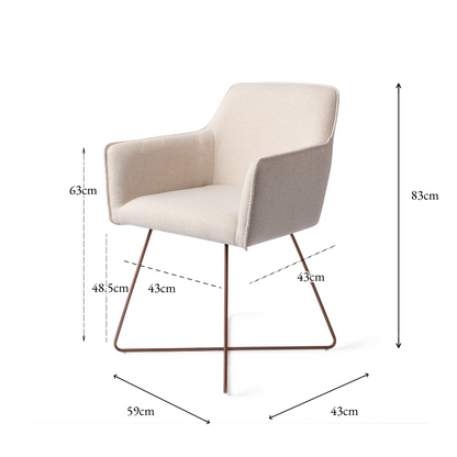 Hofu Dining Chair Enoki Cross Rose