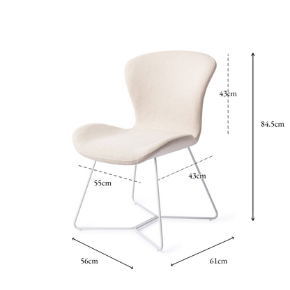 Moji Dining Chair Coconuts Beehive White