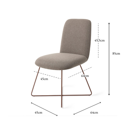 Taiwa Dining Chair Foggy Fusion Cross Rose