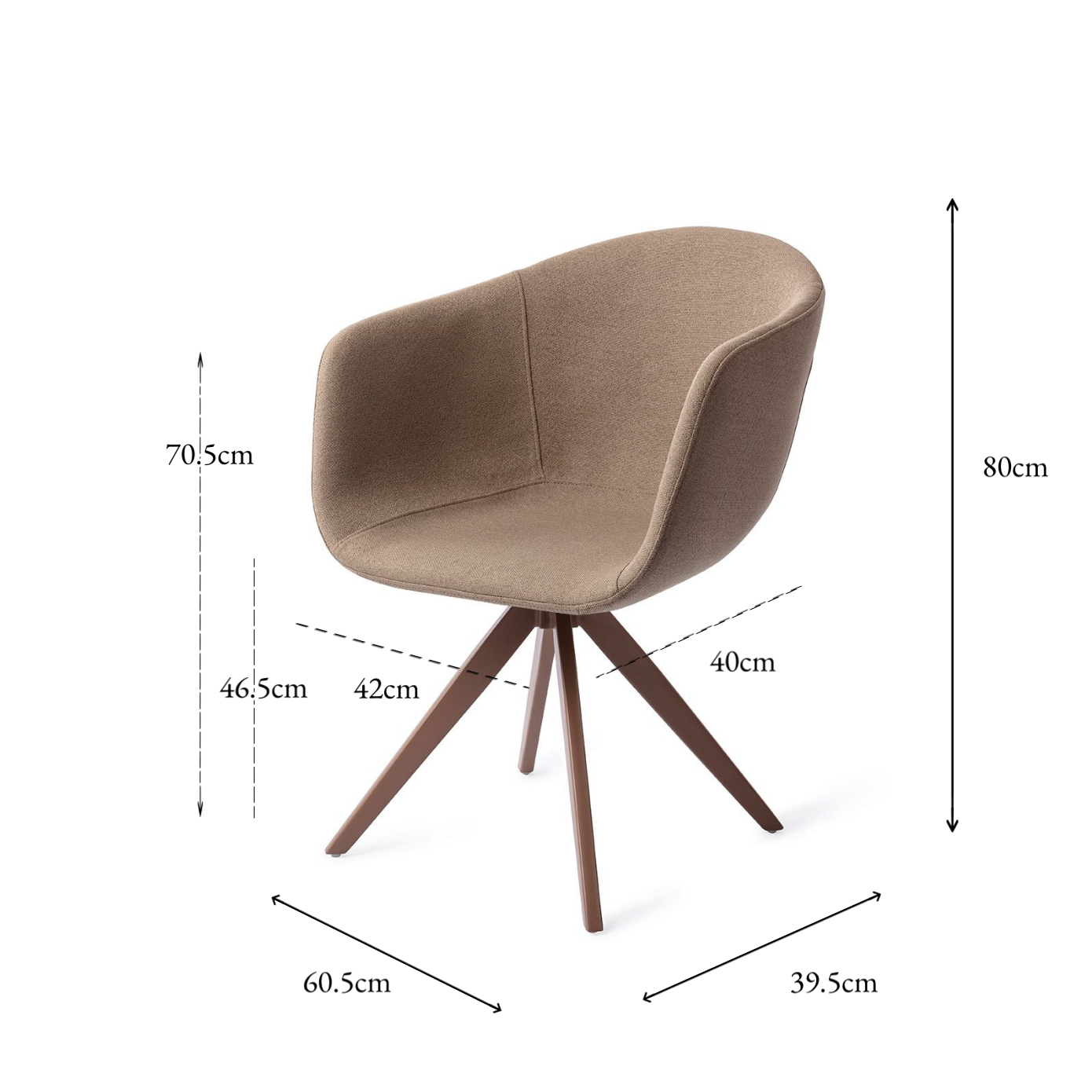 Yuni Dining Chair Mochachacha Turn Brown