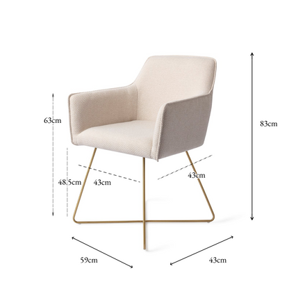 Hofu Dining Chair Enoki Cross Gold