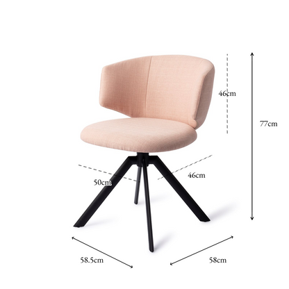 Misato Dining Chair Pink Peony