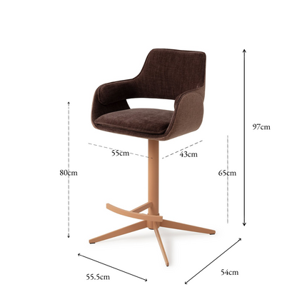 Oketo Bar Chair Chestnut Chase Counter