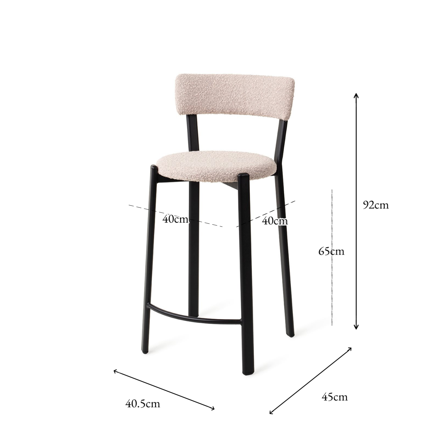 Obu Bar Chair Blush Blush Counter