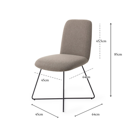 Taiwa Dining Chair Foggy Fusion Cross Black