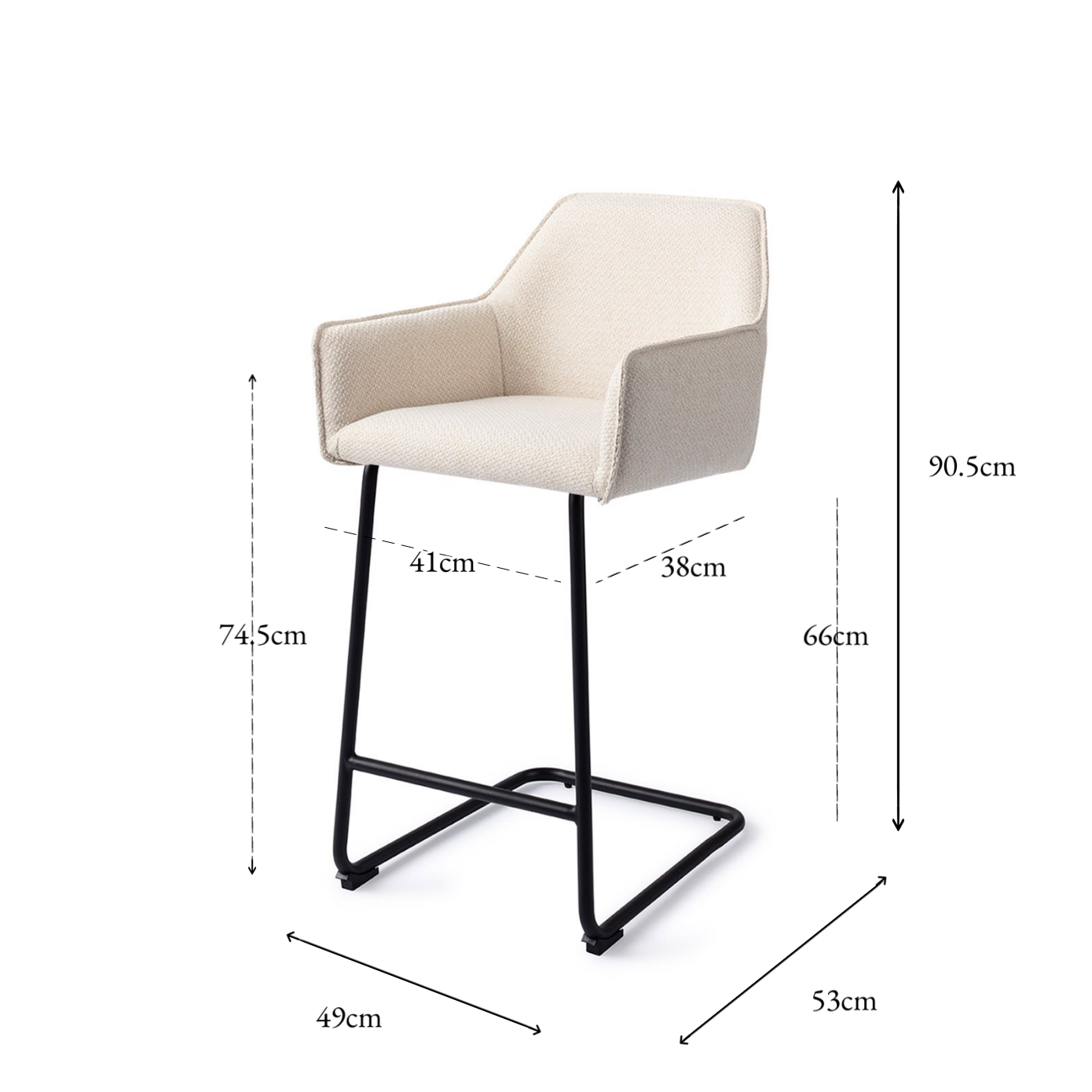 Hofu Bar Chair Enoki Arch Counter (65 cm)