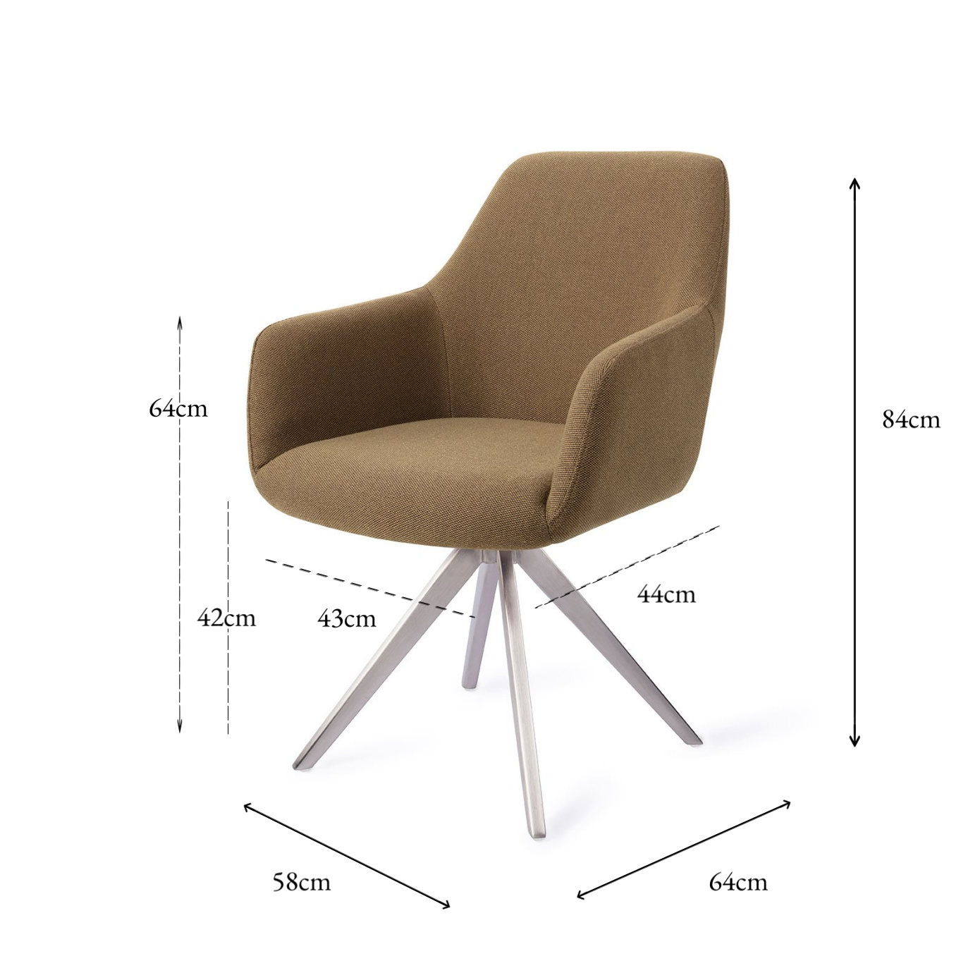 Hiroo Dining Chair Willow Turn Steel