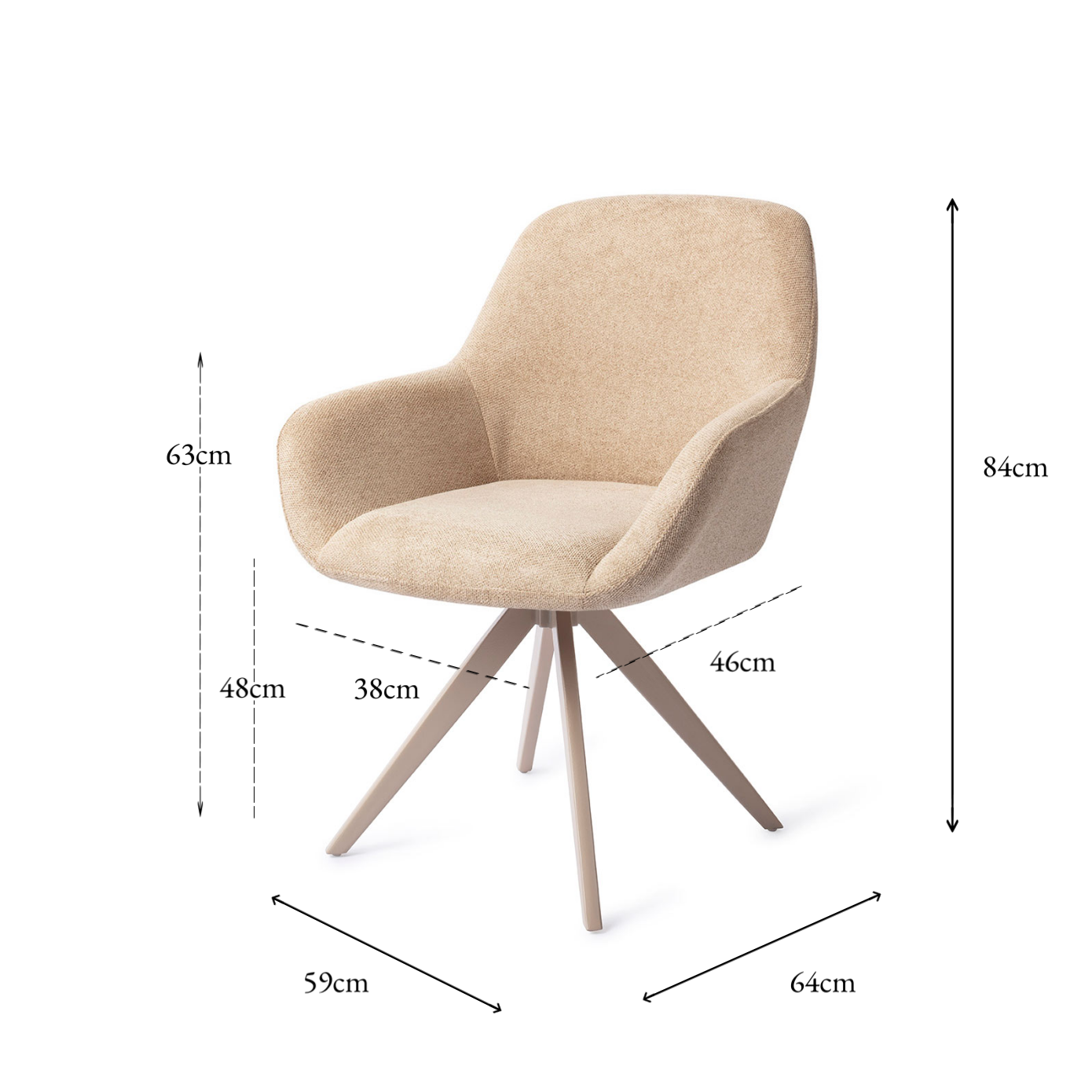 Kushi Dining Chair Desert Dunes Turn Beige