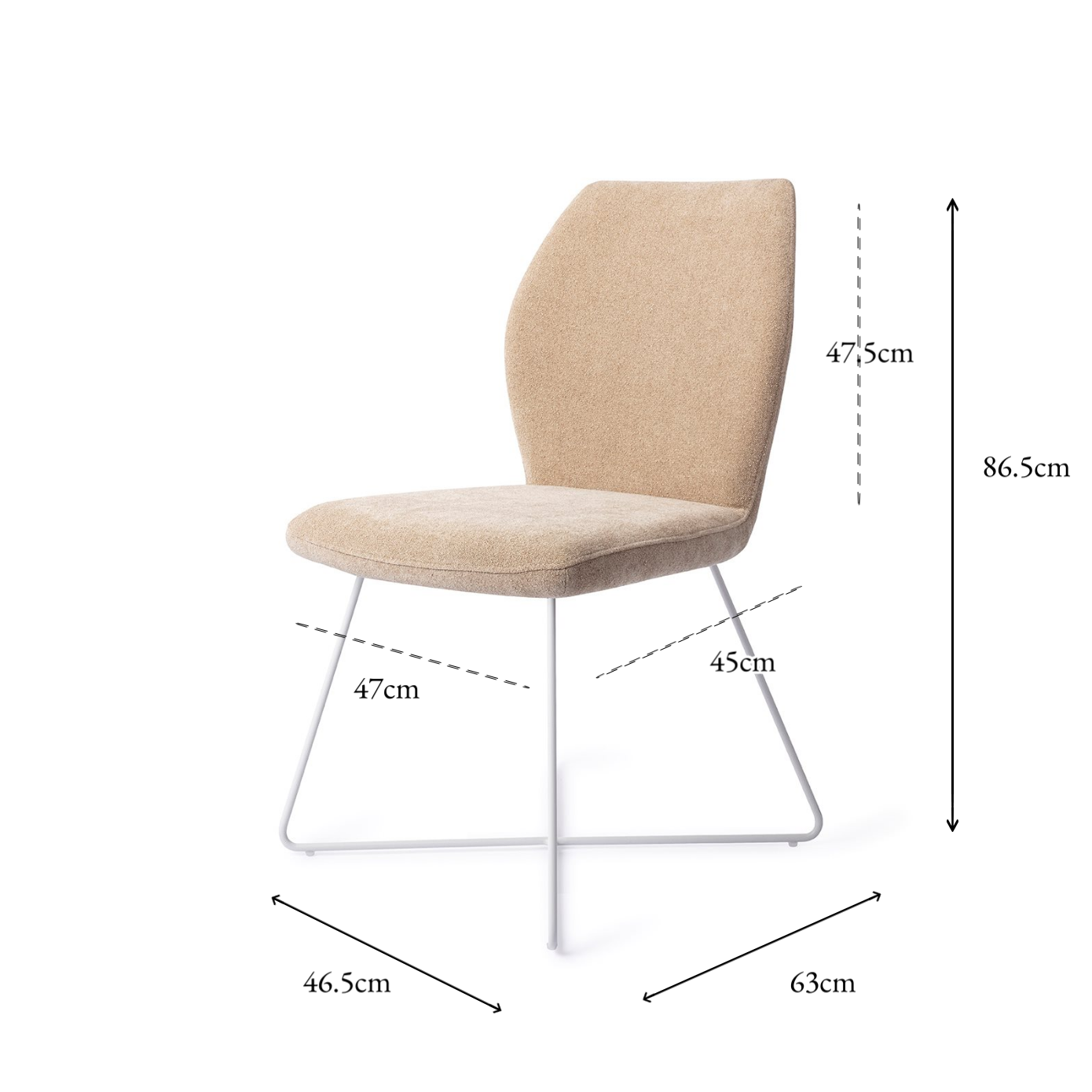 Ikata Dining Chair Funky Fudge Cross White